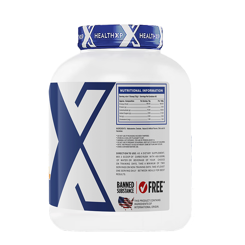 Dextrate HealthXP Essential Series Carbo Rush 3 Kg Orange | health-xp.com